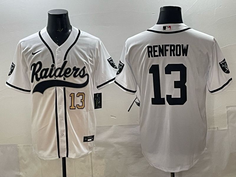 Men 2025 Oakland Raiders #13 Renfrow white 3th generation Joint Name Nike Limited NFL Jersey style 03